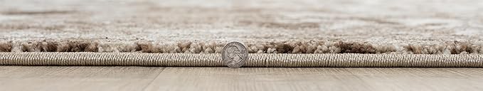 Keen Home Design Area Rugs - 10ft Round Non-Shedding, Abstract Rugs for Kitchen, Living Room, Bedroom, Dining Room, Entryway - Size: 10' Square, Multi