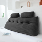 Headboard Wedge Pillow with 2 Pack Neck Roll Pillow Large Headboard Pillow Queen Wedge Pillow Headboard Soft and Supportive Bed Rest Reading Pillows for Sitting in Bed with Removable Cover