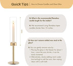 Gold Hurricane Candle Holders Set of 3, Tall Metal & Windproof Glass Taper Candle Holders, Outdoor/Indoor Table Centerpieces for Weddings, Christmas, Parties, Fireplace Decor