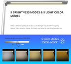 Ambertronix LED Desk Lamp with USB Charging Port, Dimmable Eye-Caring Reading Desk Light for Home, with 5 Brightness Level & 3 Lighting Modes, Touch Control, Auto Timer (White)