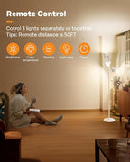 White Floor Lamp, 36W Modern Dimmable Standing Lamp 2700-6500K, 3 Rotatable LED Lights Reading Tall Lamp, Touch & Remote Control Floor Lamps for Living Room Bedroom Office