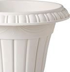 PL00TP Classic Traditional Plastic Urn Planter Indoor/Outdoor, 16" x 18", Taupe