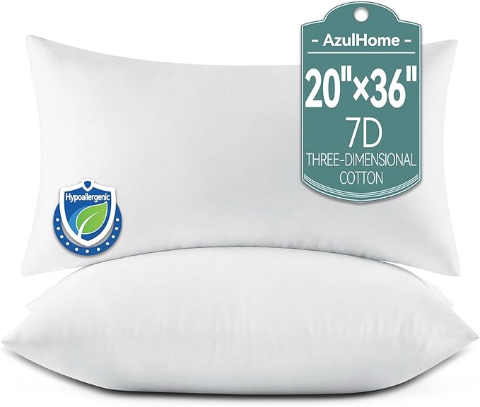Pillows King Size Set of 2, 20x36 Hotel Collection Bed Pillows for Sleeping, Pillows for Side and Back Sleepers, Super Soft Down Alternative Microfiber Filled Pillows