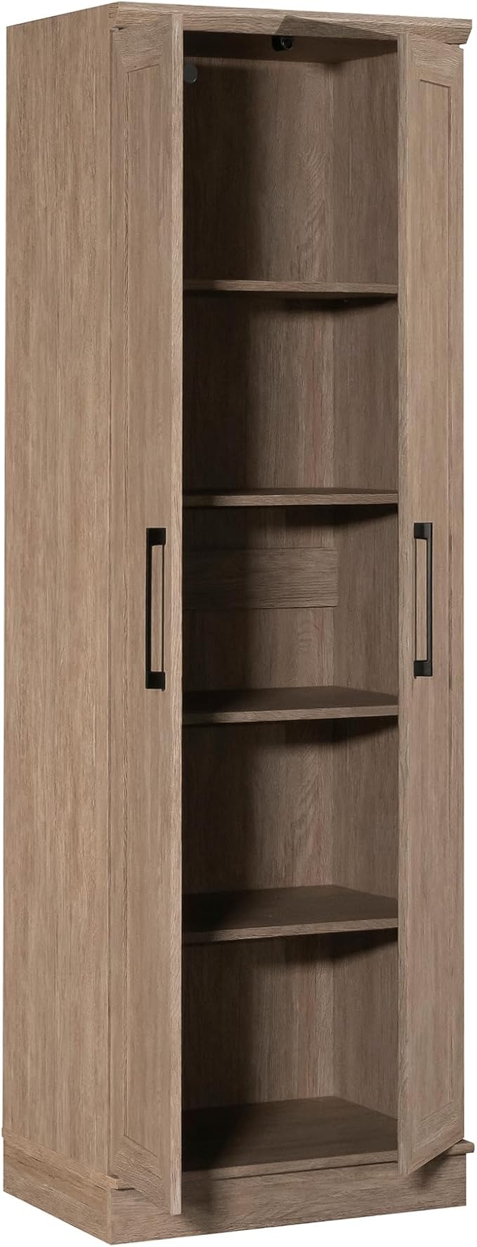 HomePlus Kitchen Pantry Storage Cabinet with Adjustable Shelves, Laundry Bathroom Storage Cabinet, Brushed Oak Finish