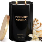 Goodpick Twilight Vanilla Scented Candles, Citrus & Floral Candles for Home, 22oz Soy Wax, 120hrs Creamy Vanilla, Bedroom Gift