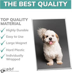 pbf 4x6 Magnetic Picture Frames for Refrigerator | 4 x 6 Clear Magnetic Acrylic Frames | Magnetic Photo Holders for Fridge, Locker, Photo Board, Art Display, Sign Holder (5-Pack)