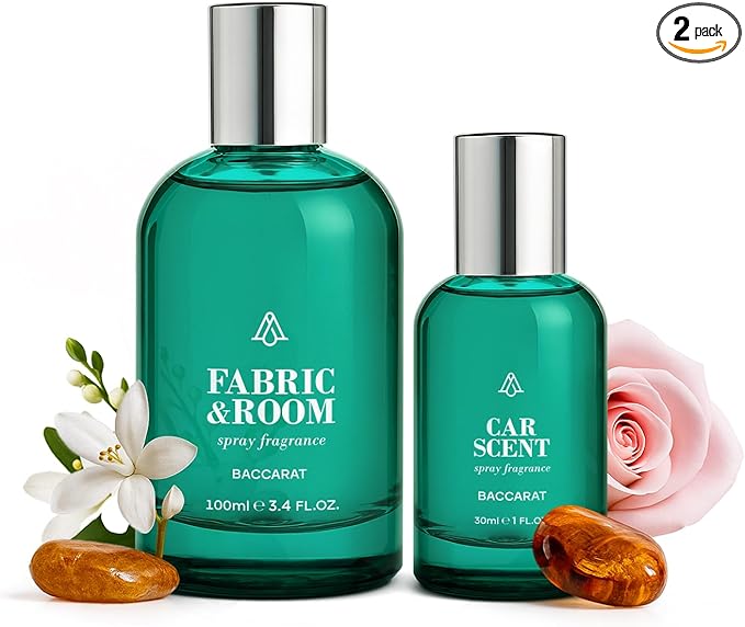 AromaPlan Natural luxurious Room Spray & Car Fragrance Kit, Inspired by Bacc. Rouge-Concentrated, Non-Toxic, Odor Eliminator & Long Lasting- Spray Air Freshener- Home,Car - 5 Star Hotel (100&30 ml)