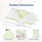 Without Pain Cervical Neck Pillow for Sleeping, Ergonomic Contour Side Sleeper Pillows for Adults, Cooling Orthopedic Pillow for Neck Relief Support, Memory Foam Pillows Back Stomach Sleepers [Green]