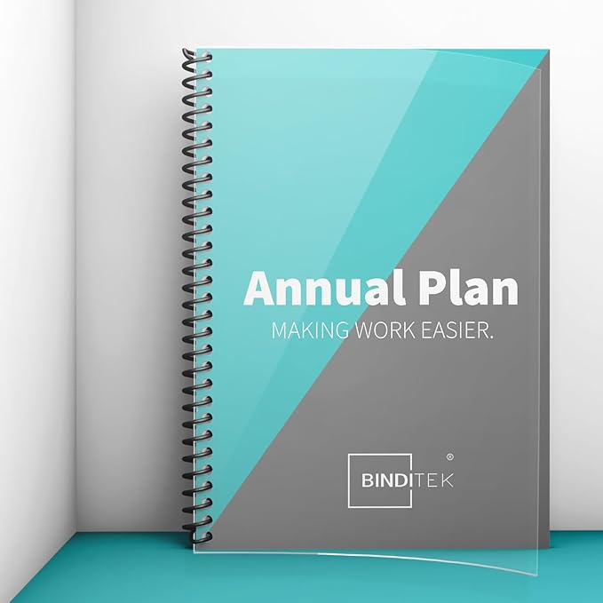 Binditek 50 Pack 10 Mil PVC Binding Presentation Covers, 8.5 x 11 Inches, Letter Size, Square Corners, Un-Punched, Office Supplies