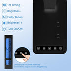 karidi Smart Desk Lamp with Digital Clock, 4-in-1 Charging Station (2 AC Outlets, Type-C, USB-A Ports), Temperature Display, 5 Color & Brightness Settings, Ideal for Offices & Bedrooms