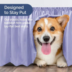 Wrap Around Dust Ruffle Bed Skirt - Lavender - for Queen Size Beds with 15 Inch Drop - Elastic Strap - Adjustable Pleated Bedskirt with Brushed Fabric and Wrinkle Free - for Women, Men, Kids & Teens