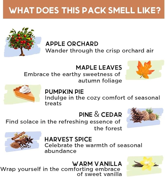 Folkulture Incense Stick | Set of 6 (120) Fall Incense Sticks with 45 Mins Burn Time | Organic Fall Scents for Home | Pumpkin Spice Insence-Sticks for Fall Essentials, Non Toxic Vanilla Iscents