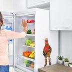 Cool Cowboy Chicken Wall Stickers Peel and Stick, Chicken Lover Gifts Window Stickers Removable, Funny Farm Chicken Wall Decals Decor, Weird Gifts for Friends