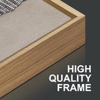 SIGNINART Blue and Beige Framed Canvas Wall Art Set, Neutral Abstract Tree Ring Wall Decor, Minimalist Dots and Line Artwork, Geometric Pattern Art Paintings for Living Room, Bedroom, Office 16"x24"x3