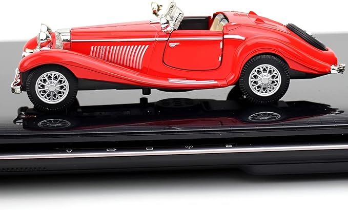 1:28 Scale Pullback Diecast Metal Antique Classic Model Cars Collectible Toy Gifts (Red,Length 6.5in/16.8cm)