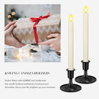 Candlestick Holders 6 PCS Short Metal Taper Candle Holders, KSWING Black Candle Stick Holders Set, Perfect for Table Centerpiece Mantel Party Wedding Christmas Home Decor, Set of 6