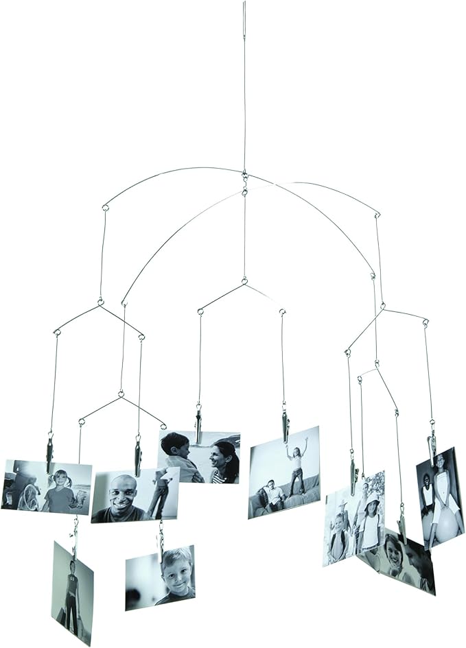Kikkerland Hanging Photo Display – Picture Collage for Bedroom Decor & Wall Art – Customizable Gift