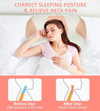 Cervical Pillow for Neck Pain Relief, Memory Foam Pillow for Sleepin, Ergonomic Contour Pillows, Orthopedic Pillow with Washable Pillowcase, for Side Back Stomach Sleepers (Pink)