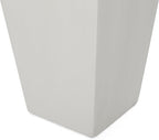 Christopher Knight Home Jorine Tapered Planter, Cast Stone Plant Pot, Lightweight Concrete Urban Planter, Standing Urn, Patio Garden Pot for Entryway Poolside, No Assembly Needed, 13" Matte White