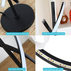 Modern Spiral Floor Lamps for Living Room, 40W LED Floor Lamp with Remote Control, 60 Inch 3 Color Temperatures & Dimmable Brightness Corner Standing Lamp Black Floor Lamp for Bedroom, Office