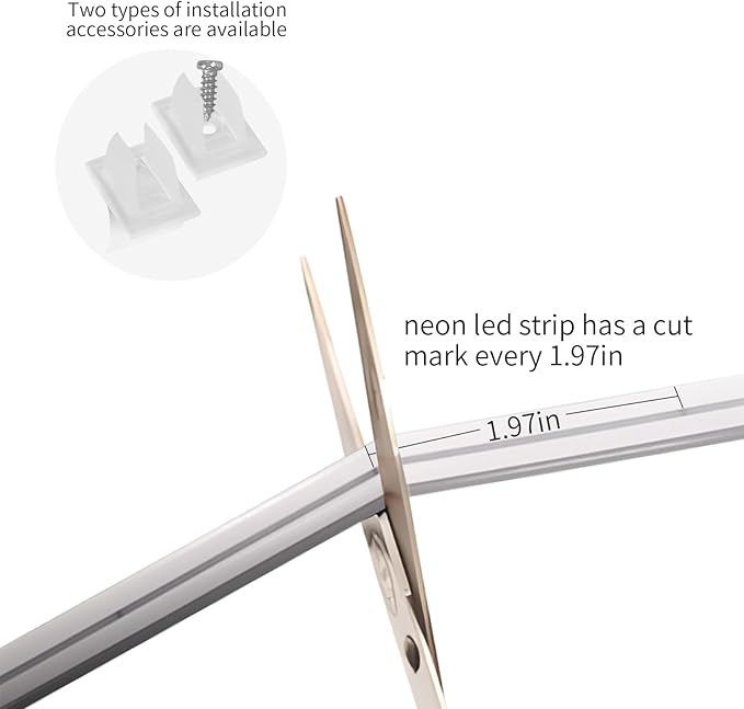 Outdoor LED Strip Lights Warm White, Neon Rope Lights 3000K IP65 Waterproof 24V DC with RF Remote, Neon Light Strip Dimmable Cuttable for Bedroom Under Cabinet Mirror House Pool 26FT