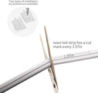 Outdoor LED Strip Lights Warm White, Neon Rope Lights 3000K IP65 Waterproof 24V DC with RF Remote, Neon Light Strip Dimmable Cuttable for Bedroom Under Cabinet Mirror House Pool 26FT