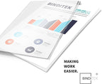 Binditek 50 Pack 8 Mil PVC Clear Binding Presentation Covers, 11 x 17 Inches, Tabloid Size, Square Corners, Un-Punched, Office School Supplies