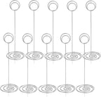 Table Number Holders 10Pcs - 8.75 inch Tall Table Number Stands Place Card Holder for Wedding Party Graduation Reception Restaurant Home Photo Picture Office Memo (Silver, 8.75")