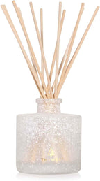 Thymes Frasier Fir Reed Diffuser Set – Includes Reeds, Fragrance Oil, and Frosted Glass Bottle – Fragrance Oil Diffuser – Room Fresheners – Luxury Home Decor – White (Flocked, 4 fl oz)