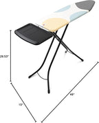Brabantia Size B Ironing Board (49x15 in) 7 Height Options, Solid Steam Unit Rest Holder (Spring Bubbles) Non-Slip Feet, Anti-Collapse Child Locks