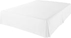Amazon Basics Lightweight Pleated Bed Skirt, King, Bright White, Solid