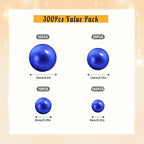 300Pcs Pearl Vase Filler, RoyalBlue No Hole Faux Pearl Beads for Centerpieces Vases, Candle Centerpieces, Wedding Birthday Party Home Decor 8/10/14/20mm