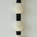 Macrame Wall Hanging Boho Wall Decor Small Sphericity Cotton Textile Tassel Hanging Fiber Yarn Art for Living Room Bedroom 27'' L x 2.3'' W