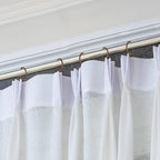 Hotop 60 Pieces 0.98 Inch Metal Drapery Curtain Rings Curtain Hanging Rings and 60 Pieces Metal Drapery Pin Hooks for Drapes Window Door Shower (Brown)