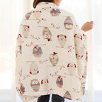 UKELER Owl Sherpa Bed Blanket King Size 90''x108''- Ultra Soft Cozy Flannel Fleece Blanket for Bed/Couch/Sofa/Office, Great Gift for Women's Day,Mother's Day,Father's Day,Thanksgiving,Christmas