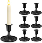 Candlestick Holders 6 PCS Short Metal Taper Candle Holders, KSWING Black Candle Stick Holders Set, Perfect for Table Centerpiece Mantel Party Wedding Christmas Home Decor, Set of 6