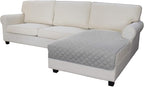 Easy-Going Sectional Couch Covers for Dogs L Shape Sofa Cover Reversible Sofa Slipcover Chaise Lounge Cover Furniture Protector Cover for Pets Dog Cat (42 x 52 inches, Light Gray/Light Gray)
