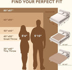 YnM Chunky Throw Blanket, Medium-Weight, Hand Knitted with Chenille Yarn, Skin Friendly, Ventilated and Breathable, Machine Washable, Home Décor Piece for Couch Sofa and Bed (Chambray Blue 40x50 Inch)