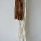 2Pcs Macrame Wall Hanging Boho Home Decor Fiber Art with Sphere Knots Tassels Handmade Yarn Art for Bedroom Living Room Office Entryway