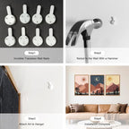 HPNIUB Boho Desert Framed Canvas Wall Art Set, Abstract Sun Moon Art Prints, Modern Cactus Paintings Artwork, Mid Century Southwestern Landscape Wall Decor for Living Room, Bedroom, Office-16 x24 x3