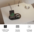 Rattan Nightstand with Charging Station,Farmhouse Bedside Table with 2 Storage Drawer and Open Wood Shelf, for Bedroom and Small Spaces,Night Stand with Solid Wood Legs (White-Outlet)