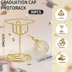 30 Pcs Picture Display,2 Inch Gold Photo Holders,Gold picture Holders for Tables,Table Number Holders，Party supplies for autumn harvest festivals, Halloween, Thanksgiving,Fall Decorations (Style 2)