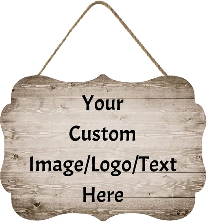 Personalized Custom Wooden Signs with Any Text Name for Home Door Man Cave Bar Family Farmhouse Decorative Home Kitchen Rustic Wall Decor