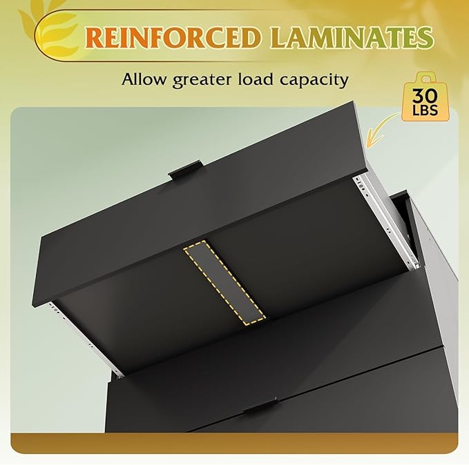 WLIVE 5 Drawer Dresser for Bedroom, Tall Wood Dresser, Black Dressers Storage Organizer with Sturdy Metal Handle, Chest of Drawers for Living Room, Hallway, Closet