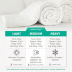 APSMILE Oversized Queen Size Down Feather Fibers Heavyweight Duvet Insert - Thick Comforter with 100% Cotton Cover, Fluffy Fill-Power Winter Bedding for Cold Weather (98 x 98 inches, Ivory White)