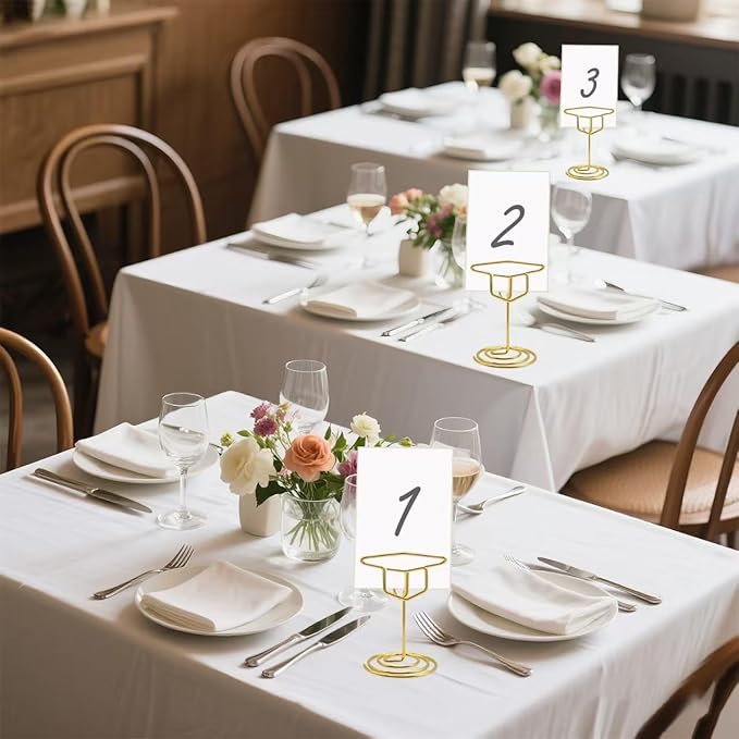 30 Pcs Picture Display,2 Inch Gold Photo Holders,Gold picture Holders for Tables,Table Number Holders，Party supplies for autumn harvest festivals, Halloween, Thanksgiving,Fall Decorations (Style 2)