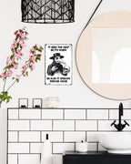 ALKB Halloween Bathroom Decor 8 x 12 Inch - Goth Plague Doctor Metal Tin Sign,Gothic Lovers Gifts,IT RUBS THE SOAP ON ITS HANDS