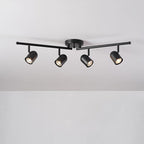 Globe Electric 60029 Roland 4-Light Foldable Track Lighting, Matte Black, Bulb Not Included
