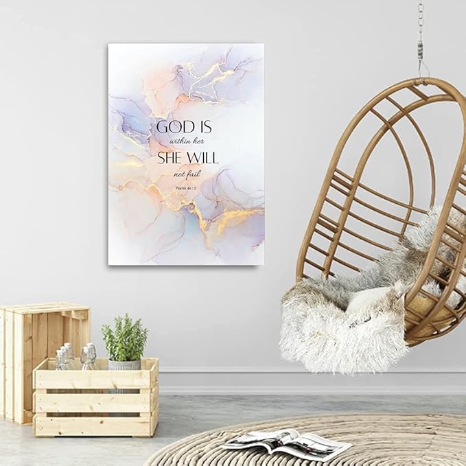 ART Christian Canvas Wall Decor Abstract Golden Pink Jade Canvas Wall Decor Modern Home Decor for Living Room Bedroom Plasm46 (Plasm46, 8x10)