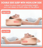 Cervical Pillow for Neck Pain Relief, Memory Foam Pillow for Sleepin, Ergonomic Contour Pillows, Orthopedic Pillow with Washable Pillowcase, for Side Back Stomach Sleepers (Pink)